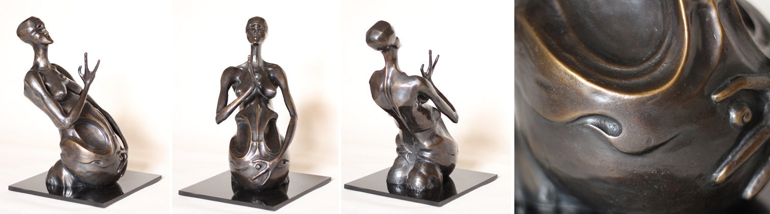 Cymatic Cello - Bronze sculpture