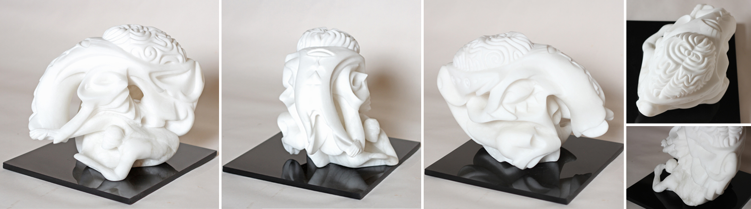 Ganesha The Emanating Tusk - Alabaster sculpture